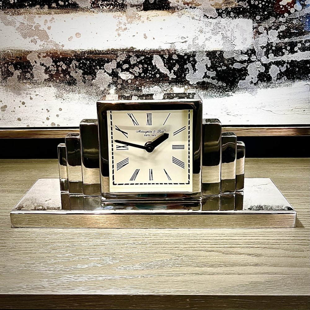 Plaza Nickle Mantel Clock