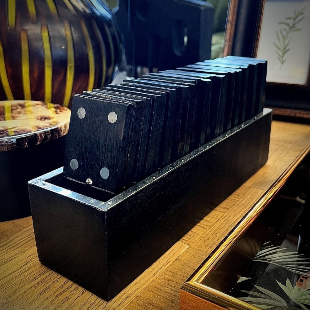 Wooden Dominoes in Box