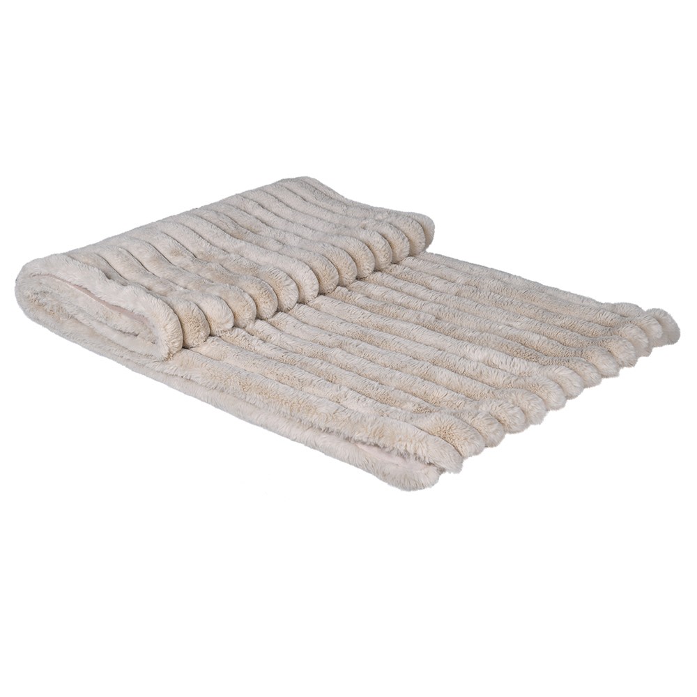 Truffle Faux Fur Throw