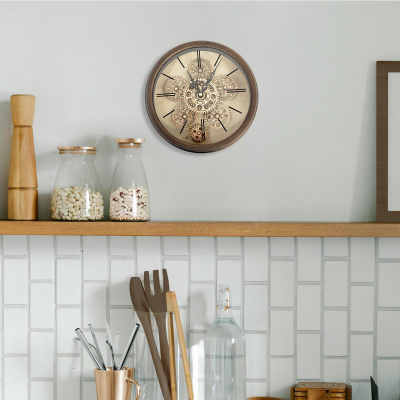 23cm Copper Gears Wall Clock